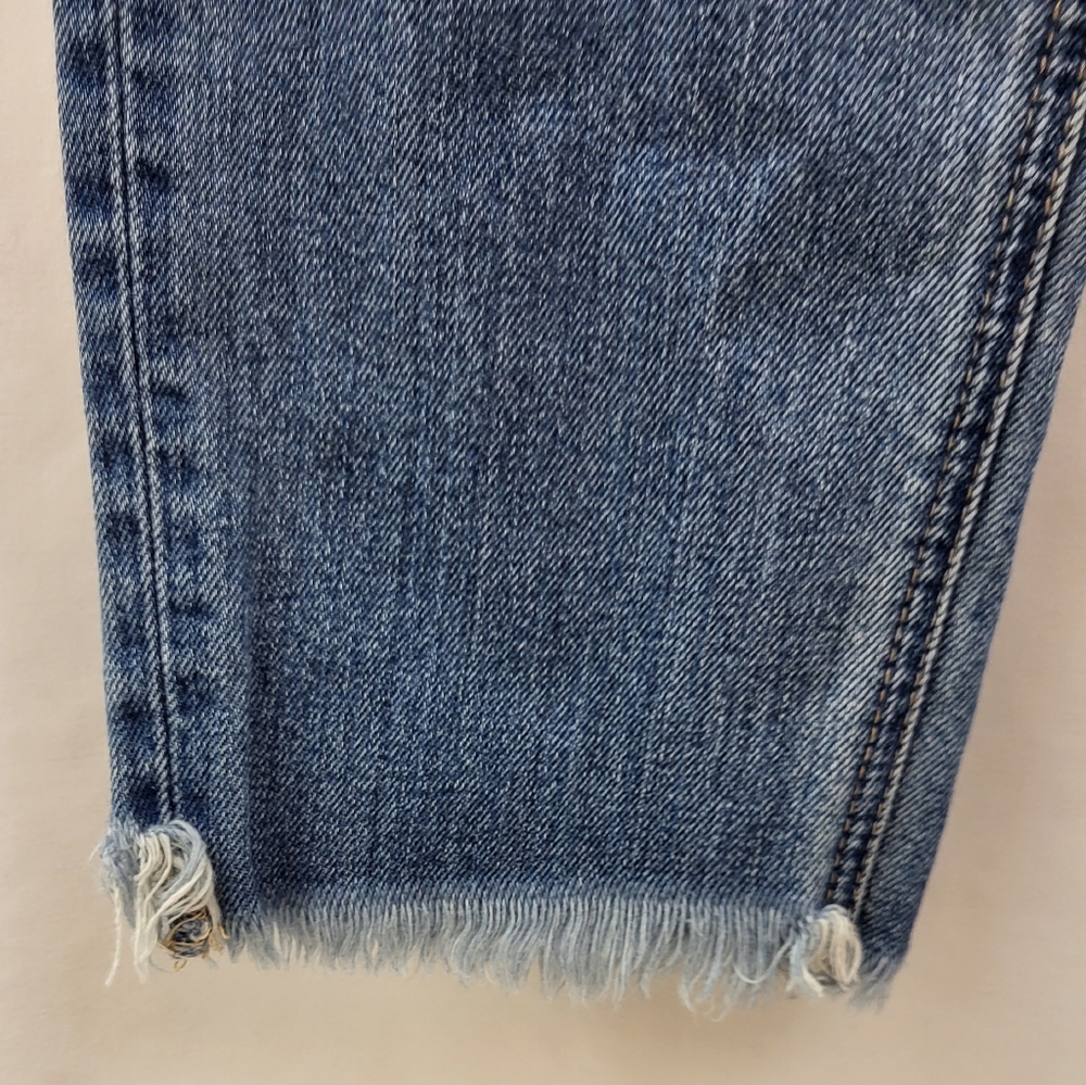 Button Fly Cropped Jeans Size 25 - Picture 2 of 5
